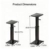 29.5-43.3in Height Adjustable Speaker Stands Pair up to 110lbs, Heavy Duty Bookshelf Speaker Stand Bookshelf Speaker Stand, Holds Bookshelf & Satellite Speaker Large Speaker (White) view 3