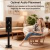 29.5-43.3in Height Adjustable Speaker Stands Pair up to 110lbs, Heavy Duty Bookshelf Speaker Stand Bookshelf Speaker Stand, Holds Bookshelf & Satellite Speaker Large Speaker (White) view 4