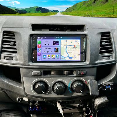 4G+64G Car Stereo for Toyota Hilux 2005-2014 with Wireless CarPlay and Android Auto, 7 Inch Touch Screen Android 14 Double Din Car Radio Head Unit with GPS Bluetooth WiFi FM RDS SWC BT Backup Camera