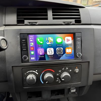 7 inch Touchscreen Car Stereo for Dodge Dakota 2005-2011, Android 13 Double Din Car Radio with Carplay & Android Auto in-Dash Navigation BT Mirror Link WiFi Backup Camera + Micphone