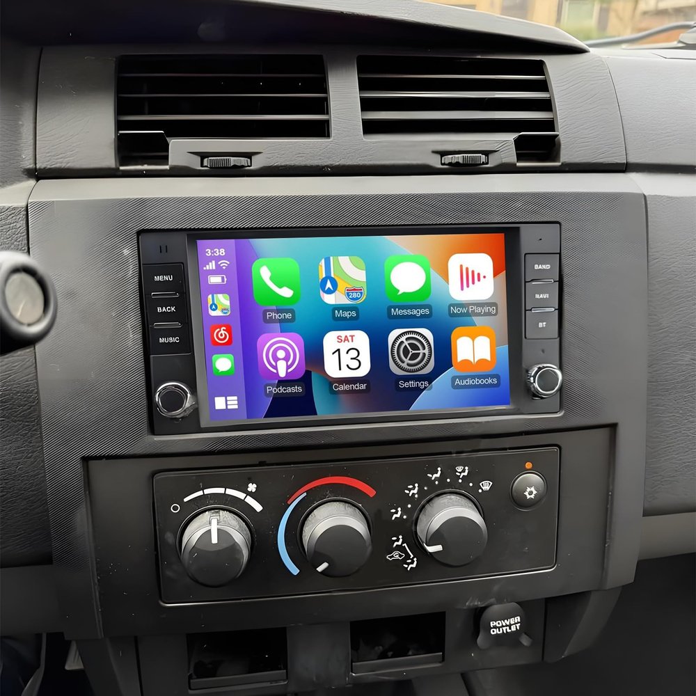 7 inch Touchscreen Car Stereo for Dodge Dakota 2005-2011, Android 13 Double Din Car Radio with Carplay & Android Auto in-Dash Navigation BT Mirror Link WiFi Backup Camera + Micphone