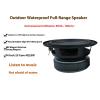 JINPIAOPIAO 4Inch Round 25W 4Ohm Rubber Edges Loudspeaker with IPX7 Waterproof Rating for Outdoor Wireless Auditory view 3
