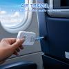 2026 Upgraded Airplane Bluetooth 5.4 Adapter with aptX Adaptive, ElecMoga Airplane Travel Essentials Supports 2 AirPods or Headphones, 2-in-1 AUX Wireless Transmitter Receiver for Gym, TV, Car, White view 2