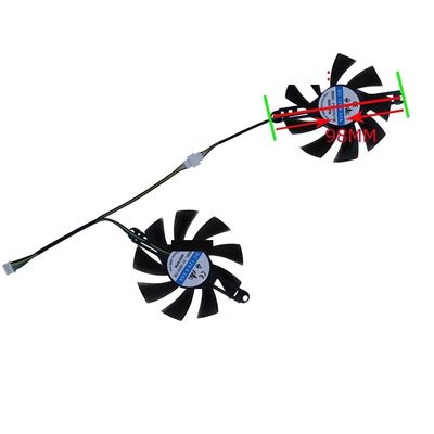 2Pcs/Set,GPU Cooler Graphics Card Fan for AMD JIESHUO 51RISC RX 6600M RX6600M for MLLSE 580 8GB Gaming GDDR5(XY-D09015B)