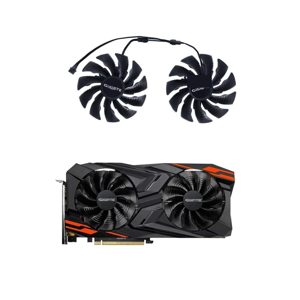 2Pcs/Set,DIY Graphics Cards Fan PLD10015B12H for GIGABYTE RX Vega 64 56 for Gaming OC 8G VGA GPU Video Cooler PLD10015S12H(Type A Fan)