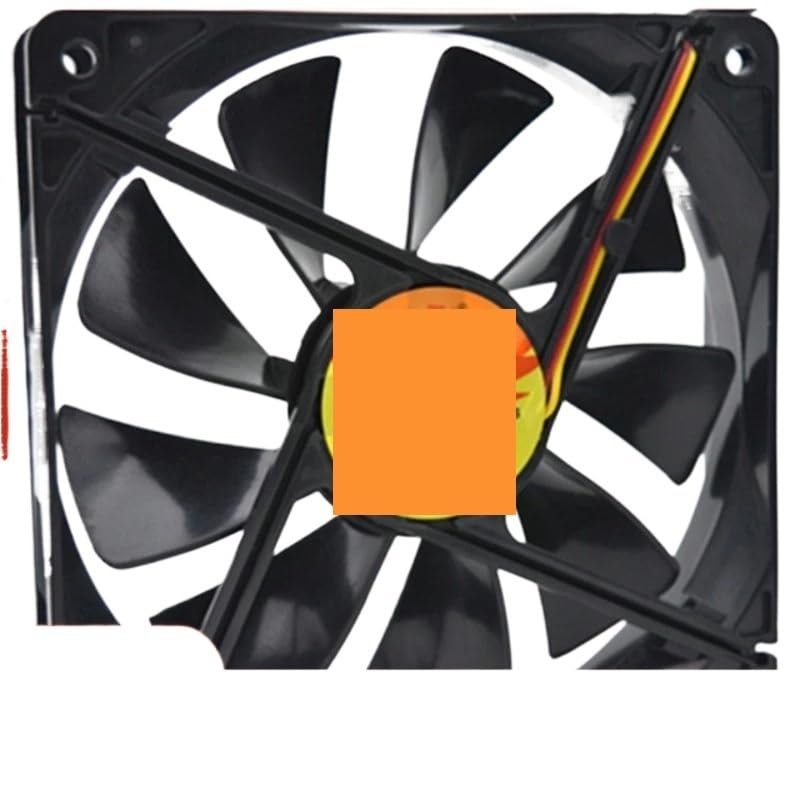 12cm 12V PC Fan: TT-1225 (120x25mm, 1400RPM, 3-Pin) Alloy Bearing for Case, CPU PSU Cooling(Led)