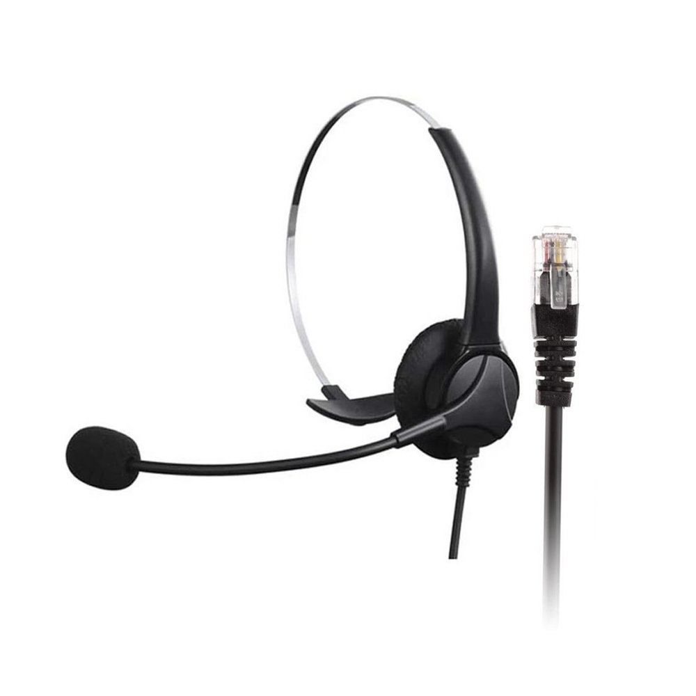 JINPIAOPIAO Professional RJ9 Headsets with Two Noise Cancelling Technology and 330 Rotatable Ear Cushions for Call Centers