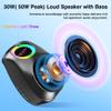RICHJOY Bluetooth Speaker Powerful Crystal Clear Sound Dual Pairing Wireless Speaker with LED Lights Support FM Radio/TF Card/AUX Playback Player, for Outdoor/Home/Party,Gift Ideas (Black) view 2