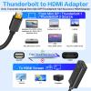 4K Mini DisplayPort to HDMI Adapter 2 Pack, 4K@30Hz Mini DP to HDMI Adapter, Gold-Plated Thunderbolt to HDMI Converter Compatible with MacBook Air/Pro, Microsoft Surface Pro/Dock, Monitor, Projector view 2