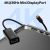 4K Mini DisplayPort to HDMI Adapter 2 Pack, 4K@30Hz Mini DP to HDMI Adapter, Gold-Plated Thunderbolt to HDMI Converter Compatible with MacBook Air/Pro, Microsoft Surface Pro/Dock, Monitor, Projector view 3