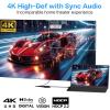 4K Mini DisplayPort to HDMI Adapter 2 Pack, 4K@30Hz Mini DP to HDMI Adapter, Gold-Plated Thunderbolt to HDMI Converter Compatible with MacBook Air/Pro, Microsoft Surface Pro/Dock, Monitor, Projector view 4