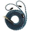 1.5m/4.92ft IEM Cable, KBEAR ST12 MAX 8-strand 4N OFC Silver-plated Upgraded Earphone Cable, 14 Core Earbuds Headphone Extension Wire,in Ear Monitor Cord for Audiophile Musician(Black-Blue,MMCX 4.4MM) view 1