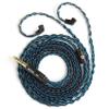 1.5m/4.92ft IEM Cable, KBEAR ST12 MAX 8-strand 4N OFC Silver-plated Upgraded Earphone Cable, 14 Core Earbuds Headphone Extension Wire,in Ear Monitor Cord for Audiophile Musician( Black-Blue,QDC 4.4MM) view 1