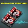 Pissente Speaker Crossover, 2Pcs 2 Unit Audio Frequency Divider Hi Fi Sound Filter Module Board for Treble Bass with Wire Wound Ceramic Resistor view 4