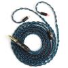 1.5m/4.92ft IEM Cable, KBEAR ST12 MAX 8-strand 4N OFC Silver-plated Upgraded Earphone Cable, 14 Core Earbuds Headphone Extension Wire,in Ear Monitor Cord for Audiophile Musician(Black-Blue,2PIN 4.4MM) view 1