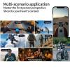 Mini Action Camera 4K Dual Screen,128G Waterproof Motorcycle Cameras, Wearable POV Chest Camera,Thumb Sports Cam,WiFi App Remote Control for Running Cycling Swimming Hiking Adventures Motorcycle view 3