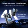 Mini Action Camera 4K Dual Screen,128G Waterproof Motorcycle Cameras, Wearable POV Chest Camera,Thumb Sports Cam,WiFi App Remote Control for Running Cycling Swimming Hiking Adventures Motorcycle view 4