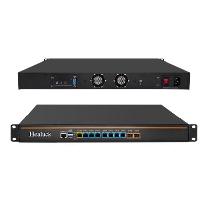 Healuck 1U Firewall Appliance, Core i5 4300M Z87, 2X 10GBe LAN, 8 x i226V 2.5GbE LAN, OPNsense, VPN, 19 Inch 1U Network Rackmount, VGA, Console, USB3.0, DDR3L 16G RAM 256G SSD