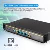 Healuck 1U Firewall Appliance, Core i5 4300M Z87, 2X 10GBe LAN, 8 x i226V 2.5GbE LAN, OPNsense, VPN, 19 Inch 1U Network Rackmount, VGA, Console, USB3.0, DDR3L 16G RAM 256G SSD view 4