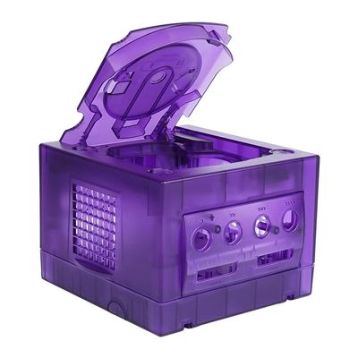 EHAOUU Semi-Transparent Console Shell Compatible with Nintendo GameCube NGC, High-Quality Replacement Housing (Purple)