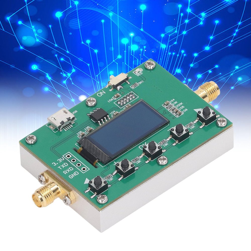 Digital Attenuator 6G RF Programmable Module 30DB Stepping 0.25DB Organic Light Emitting Diode Display CNC Case for Easy Installation and Effective Heat Dissipation