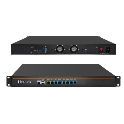 Healuck 1U Firewall Appliance, Core i5 4300M Z87, 8 x i226V 2.5GbE LAN, OPNsense, VPN, 19 Inch 1U Network Rackmount, VGA, Console, USB3.0, DDR3L 0G RAM 0G SSD