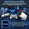 XIXIMENG M300 PRO Mini Projector with 2 Controller,15000+ Games 14 Emulators Portable Smart Projector with WiFi and Bluetooth,Android 11 Game Projectors,Auto Focus & Keystone,RK3326 Chip,180Rotation view 4