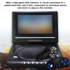 Splenssy 7.8 Inch DVD Player 16:9 Widescreen 270 Rotatable DVD Player Support for Game Function view 2