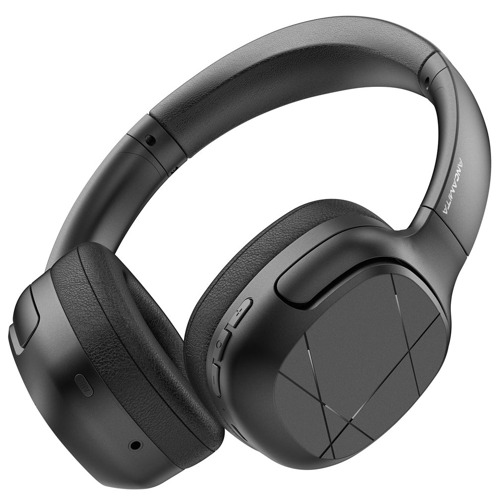 ANCAMITA Noise Cancelling Headphones, 50 Hours Wireless On Ear Headphones, Foldable Headphones, HiFi deep bass, Customized EQA, Multi Language Translation, Suitable for Travel, Work