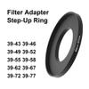 Camera Lens Filter Adapter Ring Step Up Ring Metal for 39mm Lens - 40.5 42 43 46 49 52 55 58 62 67 72 77mm UV ND CPL Lens Hood Excellent(39 Lens - 58 Filter) view 2