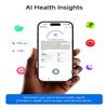 HOU AI Smart Ring [Subscription-Free], Micro-crystalline Ceramic Sleep Tracker, AI Health Insights, 24/7 Comfort Wear, SpO2 & Stress Monitor - Ceramic Black, Size 6 view 4