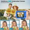 4K Underwater Camera64MP 16FT Waterproof, Floatable, Autofocus, IPS HD Screen, 32GB Card, 16X Digital Zoom,Blue view 4