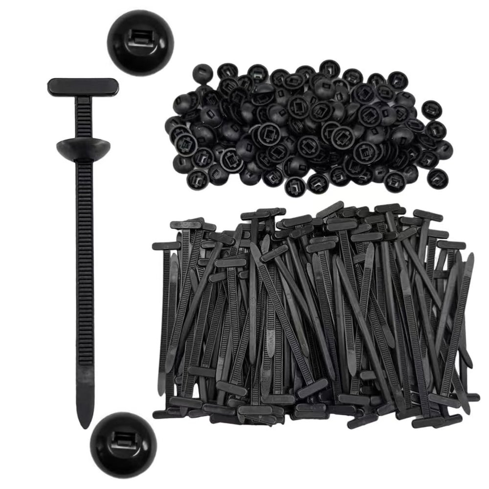 Cable Tie Buckle,Uv Resistant Car Zip Ties Clips,Self Locking Cable Strap,Heavy-Duty Self-Locking Nylon Zip Ties (200)