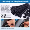 Cable Tie Buckle,Uv Resistant Car Zip Ties Clips,Self Locking Cable Strap,Heavy-Duty Self-Locking Nylon Zip Ties (200) view 4