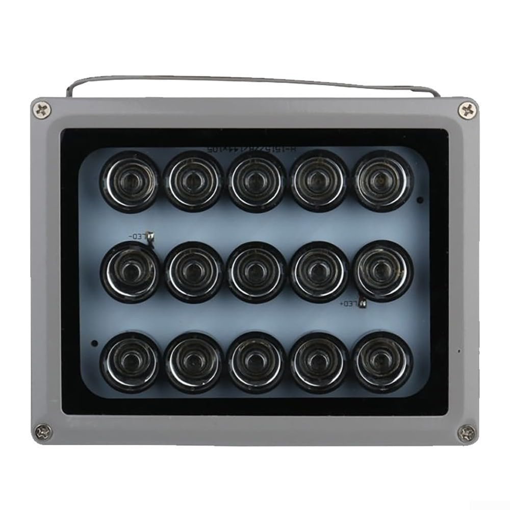 Infrared Fill Light, 850nm Waterproof Illuminator with 90 Viewing Angle, IP66 Rated for Outdoor CCTV Security Cameras Night Use(12V)