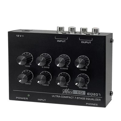 Centromio Preamp EQ207 7 Band Equalizers Sound Modifiers DC12V Power Input Audio Mixer Us Plug