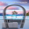 ASHATA Portable Neckband Bluetooth Speaker, Wearable 3D Stereo Sound Neck Speaker Built in Mic, 12H Playtime, Black view 2