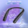 ASHATA Portable Neckband Bluetooth Speaker, Wearable 3D Stereo Sound Neck Speaker Built in Mic, 12H Playtime, Black view 3