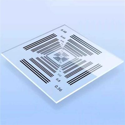 Camera Resolution Test Chart, Optical Microscope Sharpness and Resolution Test Card, Calibration Target Chart, Accuracy 0.5um/1um, for Scientific and Industrial Inspection(0.5um)