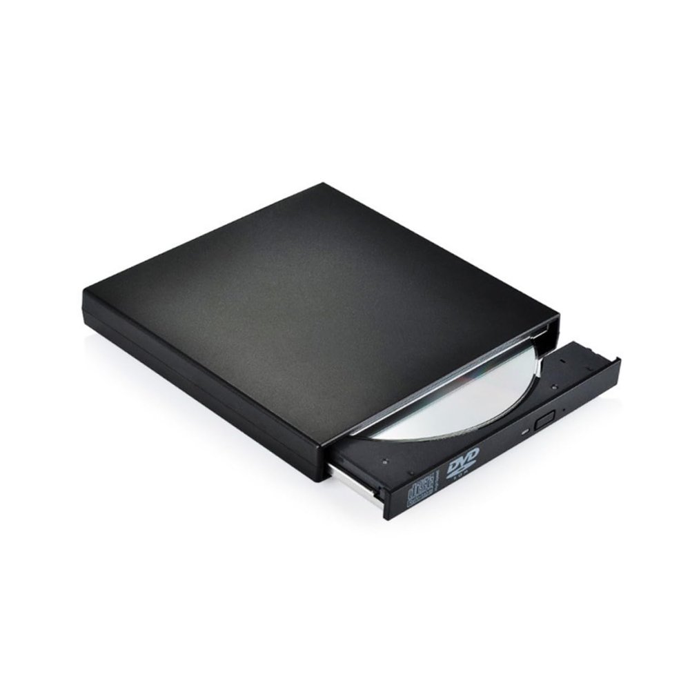 ASAKKURA Portable External DVD CD Drive USB Interface Compatible with Windows to Plug and Play Optical Rw Disk Reader for Laptop Desktop Black