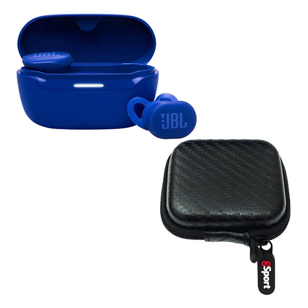 JBL Endurance Race 2 True Wireless Sport Earbuds Bundle with gSport Case (Blue)