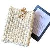 Handmade Crochet Kindle Cover with Heart Snap  Soft & Durable T-Shirt Yarn Case  Protective Sleeve for Kindle Paperwhite, Oasis & e-Readers  Gift for Book Lovers  AmazinGracieStudio view 1