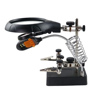 Equipped with Auxiliary Clamp Stand, Magnifying Glass, LED Lightcold and Warm Light Welding Repair