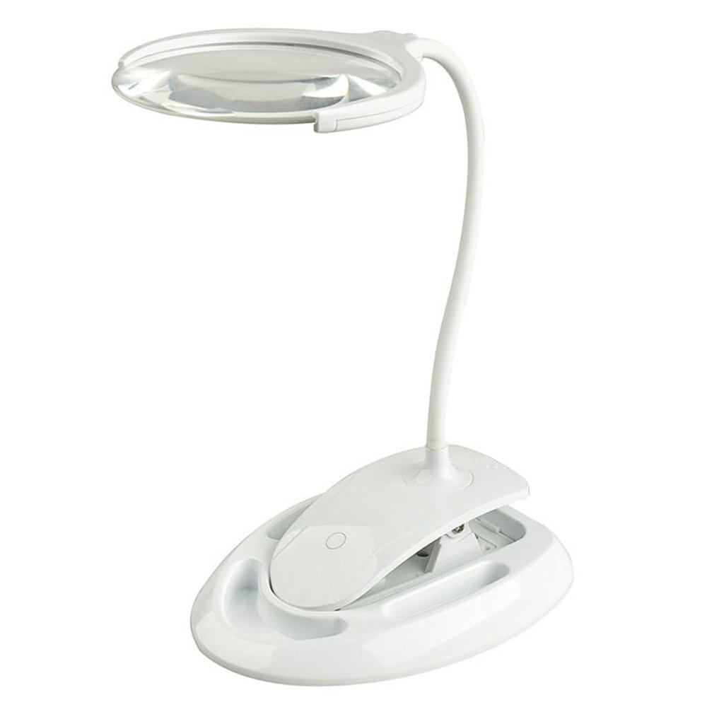 Rechargeable Second Level Brightness Optical Lens LED Lamp Desktop Clip Reading Magnifying Glass
