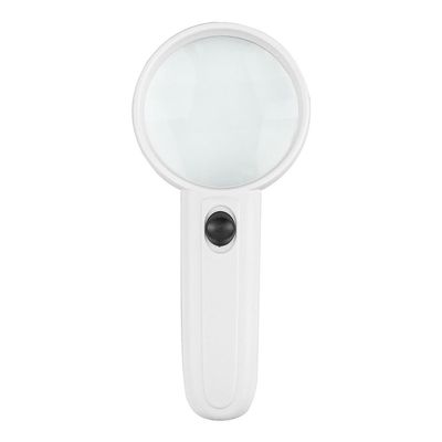 Magnifier with LED Light Handheld Plastic Frame Glass Lens Reading Magnifying