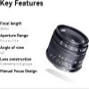 Compatible for Sony E Mount 35mm f1.4 Mark II APS-C Manual Focus Prime Lens(Silver,E-Mount(APS-C)) view 2