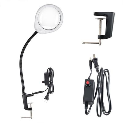 Desktop Magnifying Glass with LED Light for Elderly Reading, Maintenance and Identification