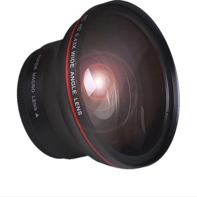 Compatible for Canon EOS Rebel T7i T6i T5i T3i SL1 77D 52 55 58MM 0.43x HD Wide Angle Lens with Macro(1x58MM)
