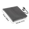 OSALADI USB Slot in Load CD DVD Burner External Optical Drive Black Portable Tray Disc Writer Compatible with Laptop Desktop Plug and Play No Adapter Needed view 2