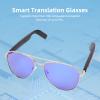 Zopsc Smart AI Translator Glasses, Bluetooth Sunglasses with Real Time Translation, 100 Languages, Built in Mic Speaker, Eye Protecting, for Travel Business Calls view 4